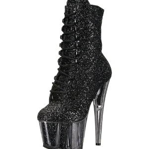 Noir etincelle 18 cm ADORE-1020G bottines a plateforme femmes