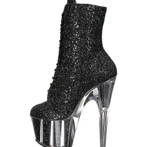 Noir etincelle 18 cm ADORE-1020G bottines a plateforme femmes