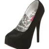 Noir Etincelle 14,5 cm Burlesque TEEZE-31G Platform Escarpins Chaussures