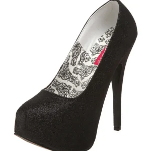 Noir Etincelle 14,5 cm Burlesque TEEZE-31G Platform Escarpins Chaussures