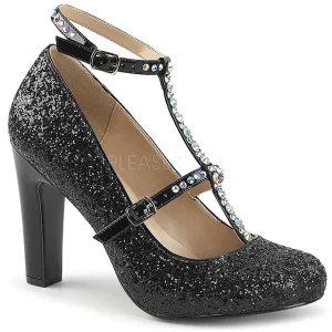 Noir Etincelle 10 cm QUEEN-01 grande taille escarpins femmes