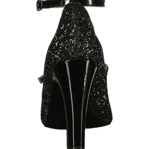 Noir Etincelle 10 cm QUEEN-01 grande taille escarpins femmes