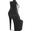 Noir faux suede 20 cm FLAMINGO-1020FS bottines de pole dance