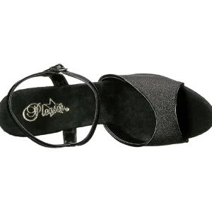 Noir Glitter 15 cm DELIGHT-609-5G Talons Hauts Plateforme