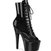 Noir glitter 18 cm peep toe pleaser bottines talons hauts femme