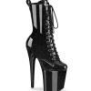 Noir glitter 20 cm pleaser bottines talons hauts femme