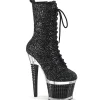 Noir glitter 20 cm SPECTATOR-1040G exotic bottines de pole dance