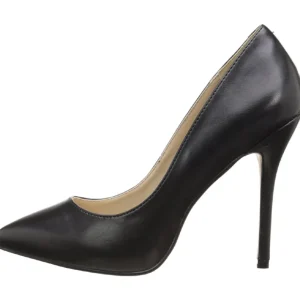 Noir Mat 13 cm AMUSE-20 escarpins à talon aiguille bout pointu
