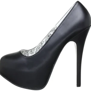 Noir Mat 14,5 cm Burlesque BORDELLO TEEZE-06 Escarpins Haut Talon