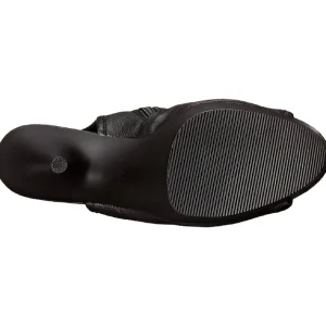 Noir Mat 15,5 cm DELIGHT-1016 Plateforme Bottines Bout Ouvert