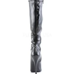 Noir Mat 15 cm DOMINA-2000 Bottes Talon Haut Femme