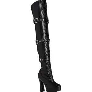 Noir Mat 13 cm ELECTRA-3028 Bottes Cuissardes Talons Hauts