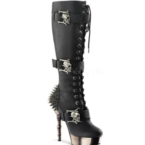 Noir Mat 14 cm MUERTO-2028 Bottes Gothique Plateforme