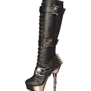 Noir Mat 14 cm MUERTO-2028 Bottes Gothique Plateforme