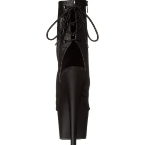 Noir Mat 18 cm Pleaser ADORE-1018 Plateforme Bottines