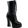 Noir Mat 13 cm Pleaser ELECTRA-1020 Plateforme Bottines