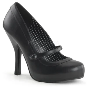 Noir Mat 12 cm retro vintage CUTIEPIE-02 escarpins mary jane plateforme cachée