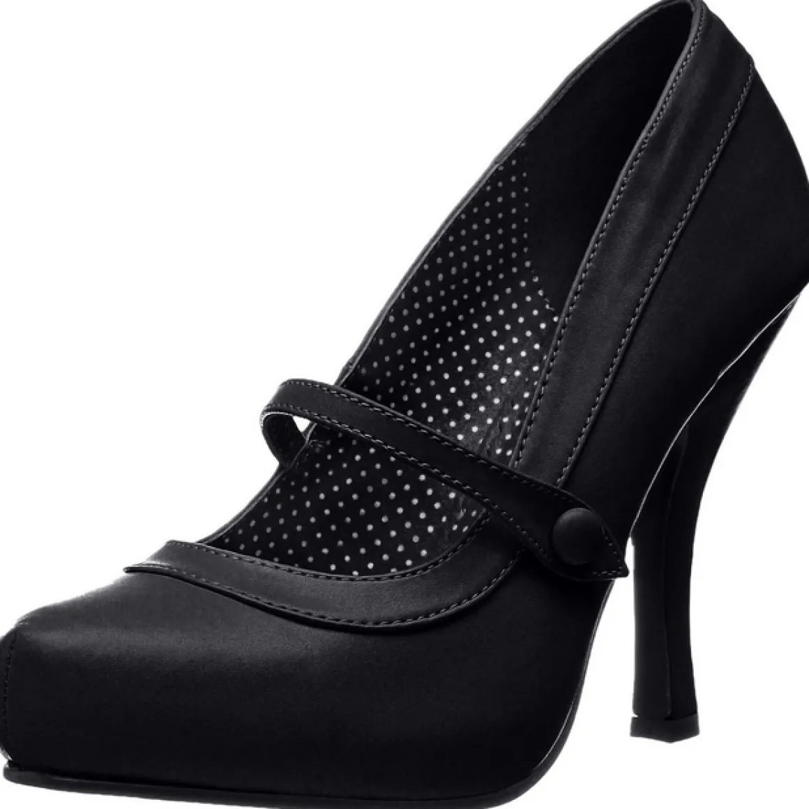 Noir Mat 12 cm retro vintage CUTIEPIE-02 escarpins mary jane plateforme cachée