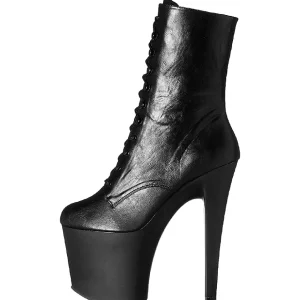 Noir Mat 18 cm XTREME-1020 bottines a plateforme pour femmes