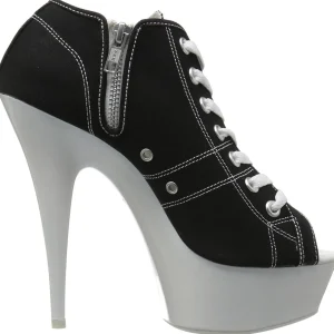 Noir Neon 15 cm DELIGHT-600SK-01 basket à talon aiguille en toile