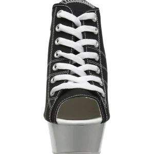 Noir Neon 15 cm DELIGHT-600SK-01 basket à talon aiguille en toile