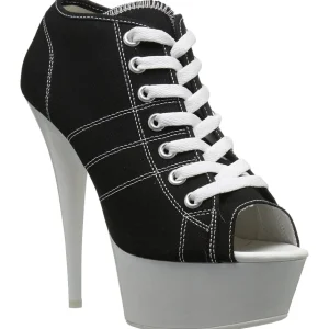 Noir Neon 15 cm DELIGHT-600SK-01 basket à talon aiguille en toile