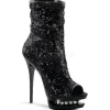 Noir Paillettes 15,5 cm BLONDIE-R-1008 Plateforme Bottines Femmes