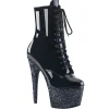Noir paillettes 18 cm Pleaser ADORE-1020LG bottines de pole dance