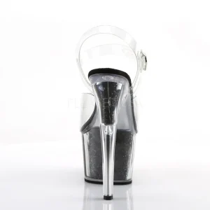 Noir paillettes 18 cm Pleaser ADORE-708G chaussure à talons de pole dance