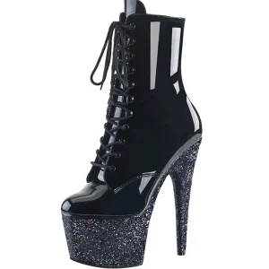 Noir paillettes 18 cm Pleaser ADORE-1020LG bottines de pole dance