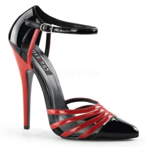 Noir Rouge 15 cm DOMINA-412 Chaussures pour femmes a talon
