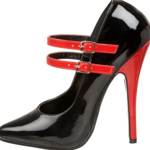 Noir Rouge 15 cm DOMINA-442 Chaussures pour femmes a talon