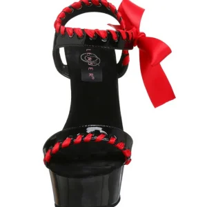 Noir Rouge Verni 15 cm DELIGHT-615 Chaussures Stilettos Talon Hauts