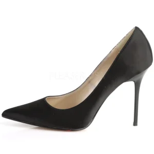 Noir Satin 10 cm CLASSIQUE-20 escarpins à talon aiguille bout pointu
