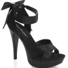 Noir Satin 13 cm COCKTAIL-568 Sandales Talons Hauts