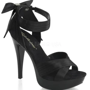 Noir Satin 13 cm COCKTAIL-568 Sandales Talons Hauts