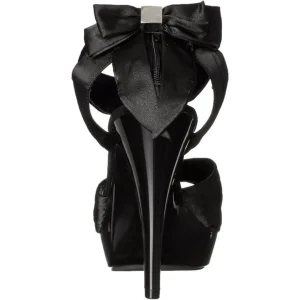 Noir Satin 13 cm COCKTAIL-568 Sandales Talons Hauts