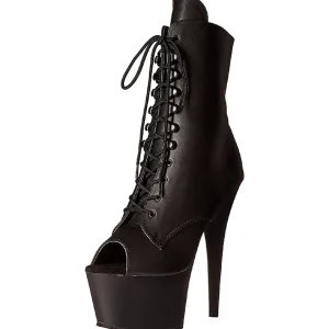 Noir Similicuir 18 cm ADORE-1021 bottines plateforme pour femmes