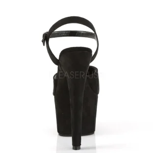 Noir Similicuir 18 cm ADORE-709FS sandales à talons aiguilles