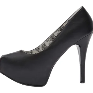 Noir Similicuir 14,5 cm Burlesque TEEZE-06W pieds larges escarpins pour homme