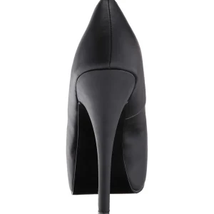 Noir Similicuir 14,5 cm Burlesque TEEZE-06W pieds larges escarpins pour homme