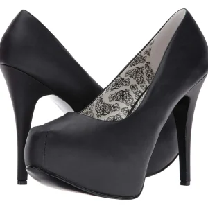 Noir Similicuir 14,5 cm Burlesque TEEZE-06W pieds larges escarpins pour homme