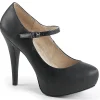 Noir Similicuir 13,5 cm CHLOE-02 grande taille escarpins femmes