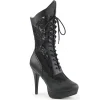 Noir Similicuir 13,5 cm CHLOE-115 grande taille bottines femmes