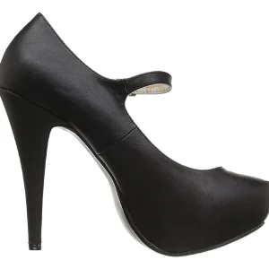 Noir Similicuir 13,5 cm CHLOE-02 grande taille escarpins femmes