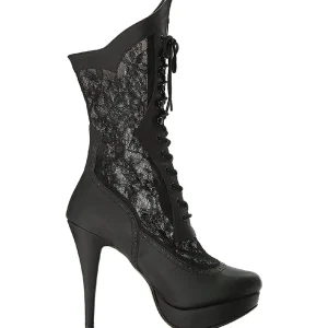 Noir Similicuir 13,5 cm CHLOE-115 grande taille bottines femmes