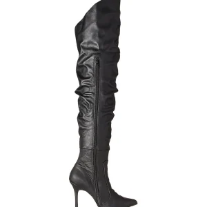 Noir Similicuir 10 cm CLASSIQUE-3011 Bottes Cuissardes Talons Hauts