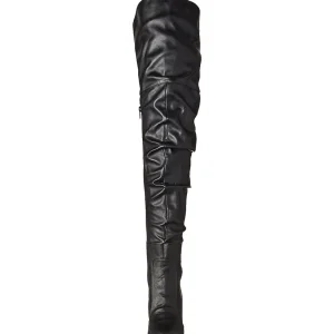 Noir Similicuir 10 cm CLASSIQUE-3011 Bottes Cuissardes Talons Hauts