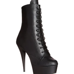 Noir Similicuir 15,5 cm DELIGHT-1020 Plateforme Bottines
