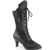 Noir Similicuir 7,5 cm DIVINE-1050 grande taille bottines femmes